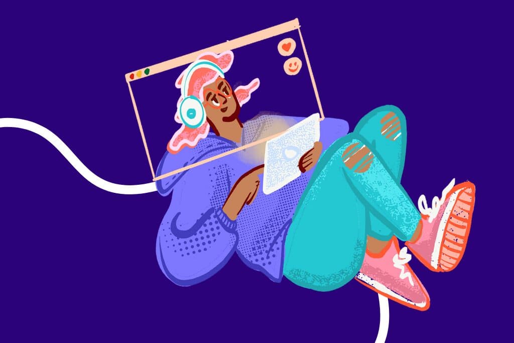 person with tablet
